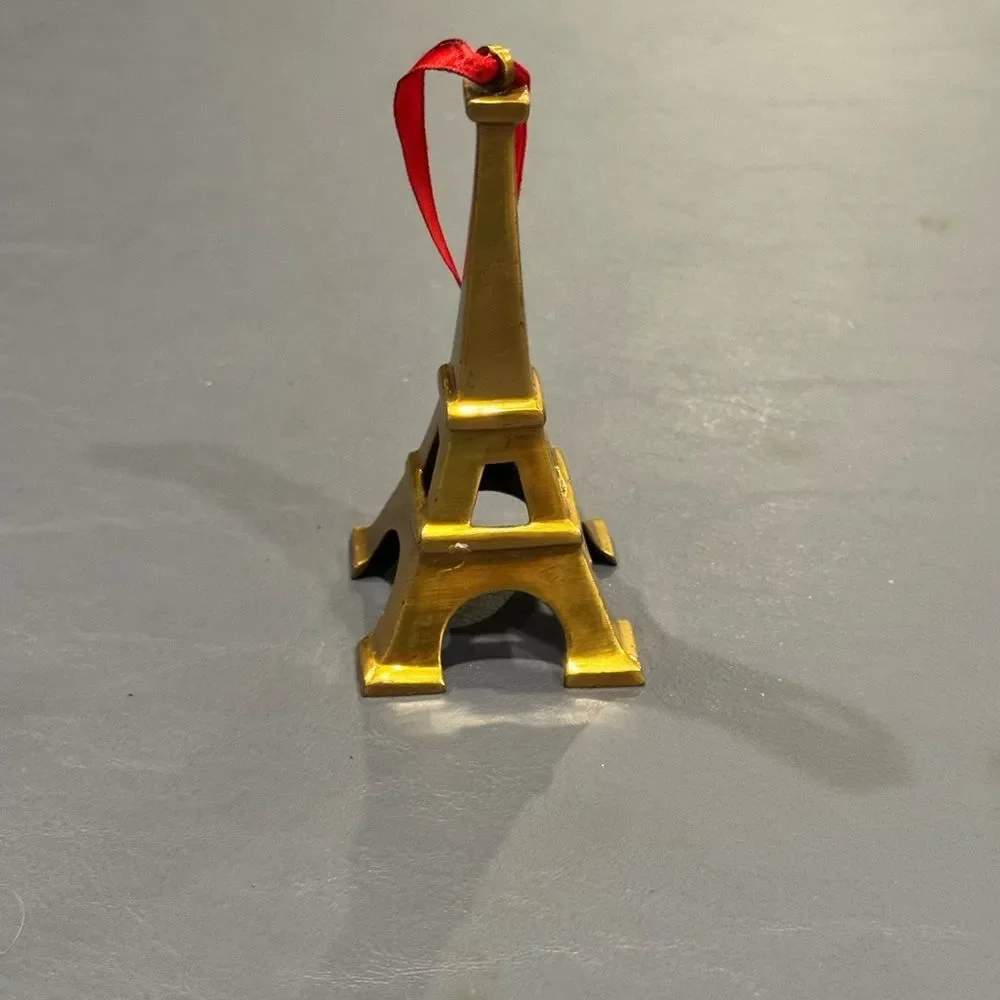 VTG Restoration Hardware Solid Brass Eiffel Tower Christmas Ornament Paris